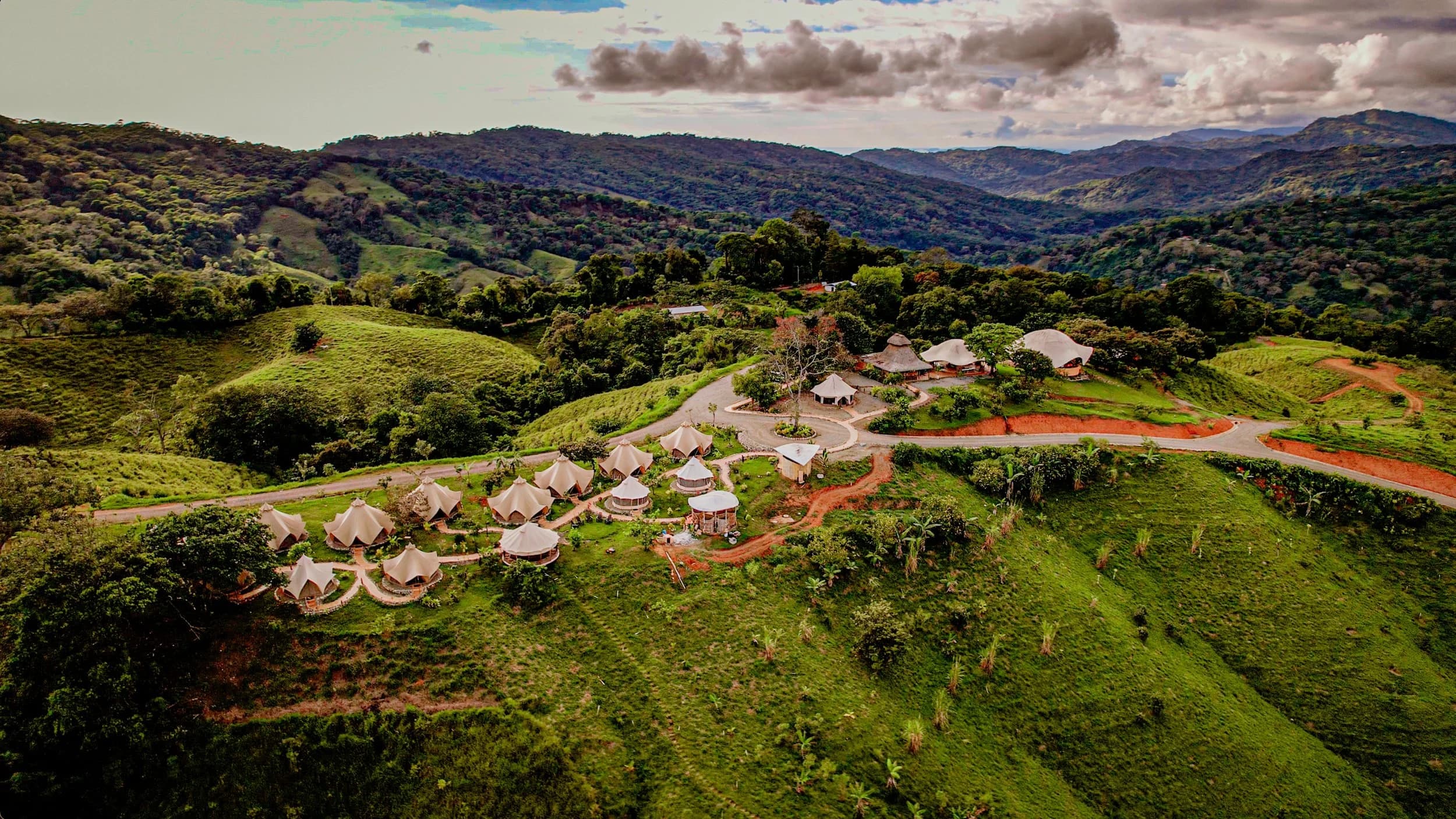 Aerial view of the Holos land