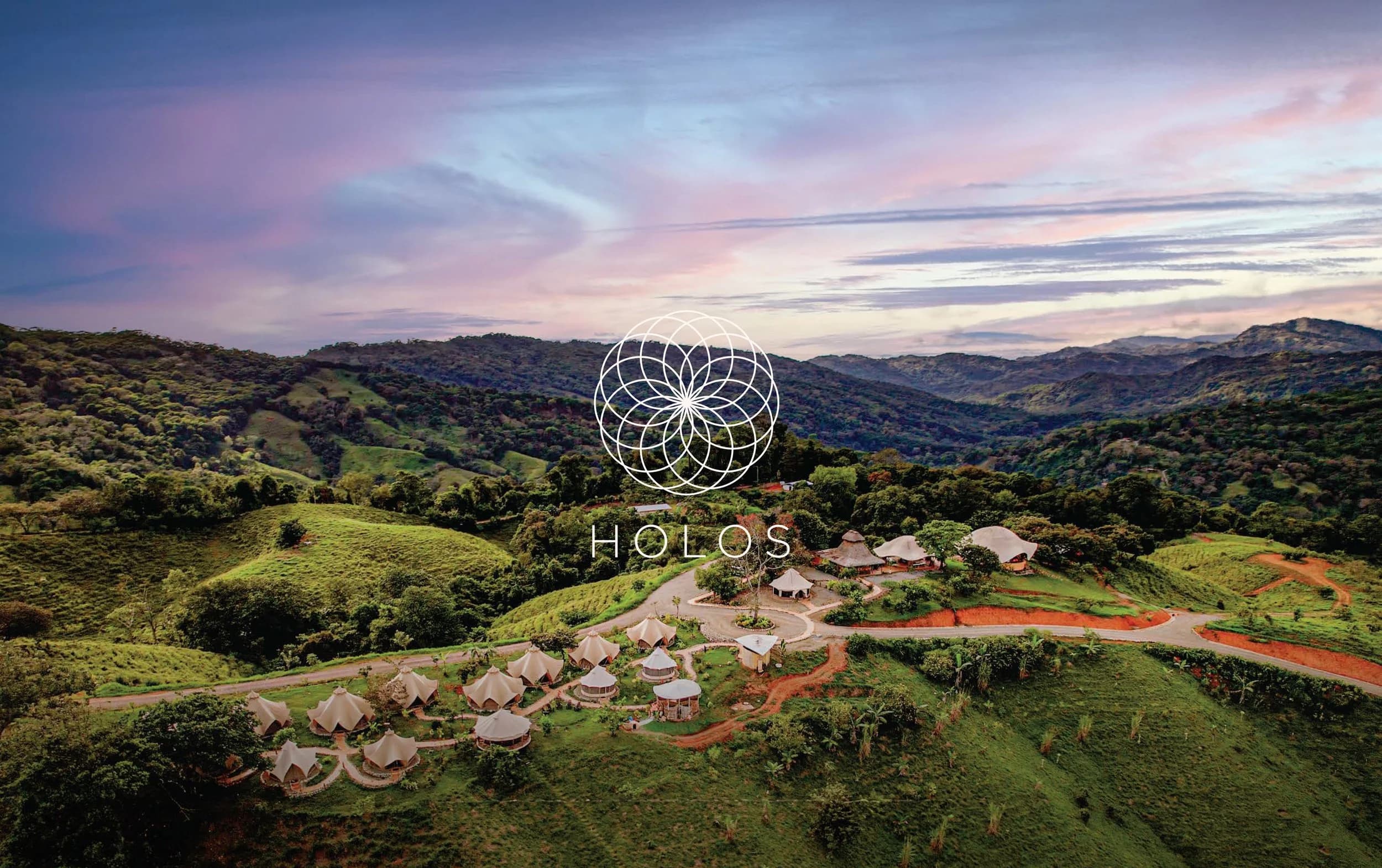 Aerial view of Holos in the Diamante Valley