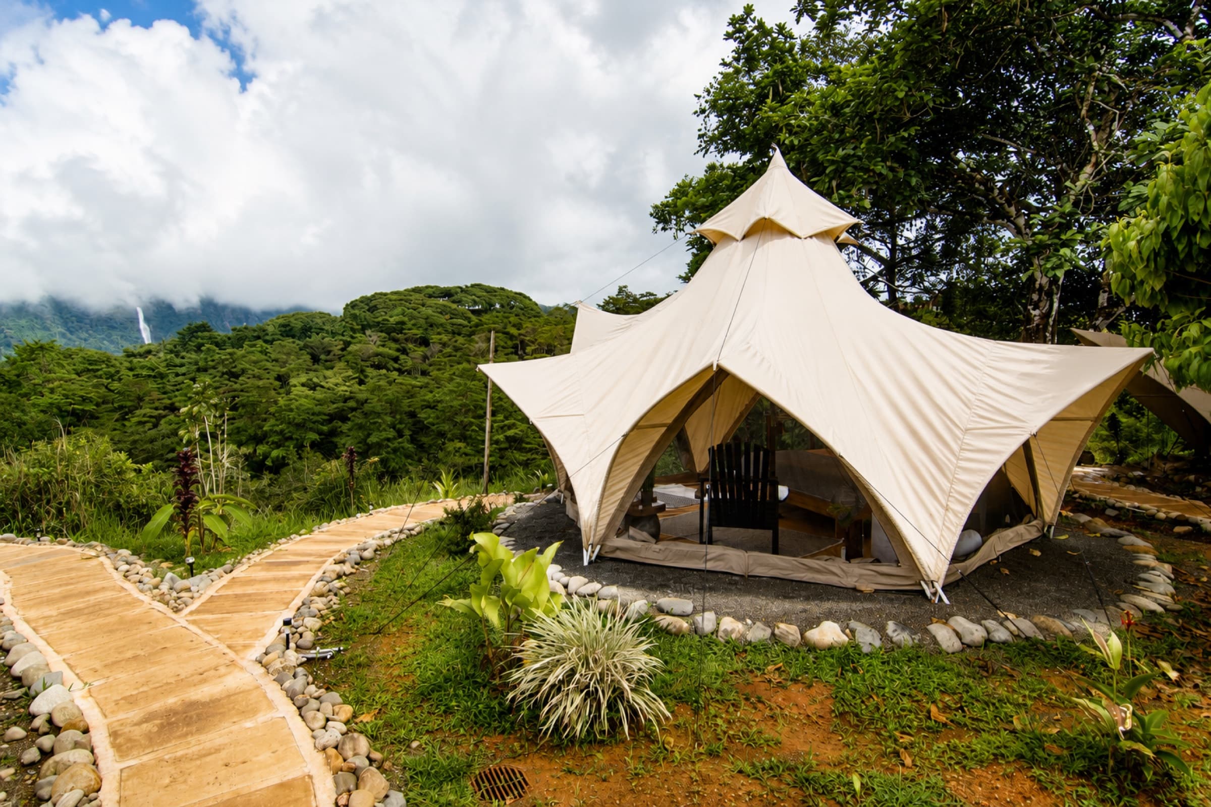 A private glamping nest at Holos